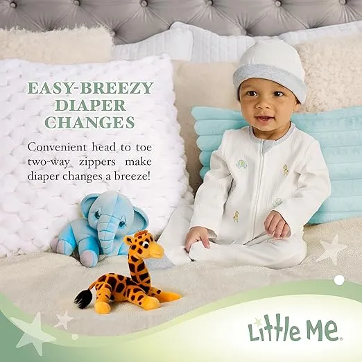 Little Me baby-boys 3-pack 100% Cotton Scratch Free Tag Onesies