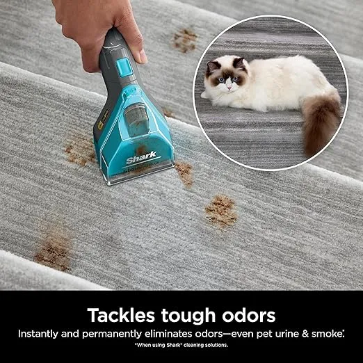 Shark EXCM48 CarpetXpert Deep Clean Pro Formula for Shark Portable Carpet cleaners, formulated for all carpets, upholstery & area rugs, eliminates tough pet messes and odors, 48oz