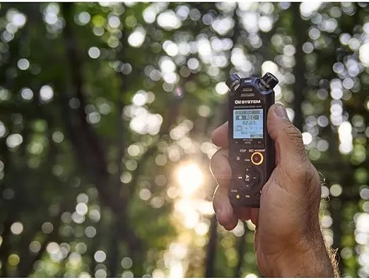 OM SYSTEM Olympus LS-P5 PCM Recorder with tresmic 3-Microphone, Bluetooth, Composite USB Microphone Mode, High Resolution Sound, Low-Cut Filter, 16GB Built-in Memory.