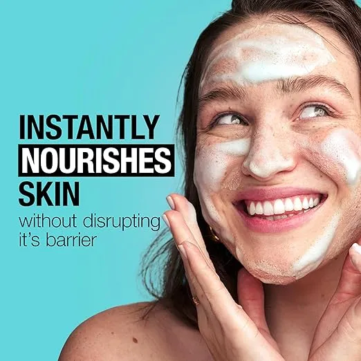 Neutrogena Ultra Gentle Cream-to-Foam Daily Facial Cleanser, Transforms from a Creamy Cleanser to a Foaming Face Wash, Gently Cleanses Sensitive Skin, Fragrance-Free, Hypoallergenic, 12 oz