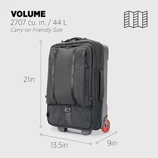 Topo Designs Global Travel Bag Roller - Black/Black