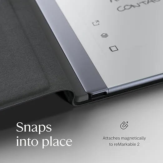 reMarkable Book Folio – Official reMarkable 2 Case | Slim, Premium Leather Case in Sepia Brown | Stylish Protection for Your reMarkable 2 Tablet