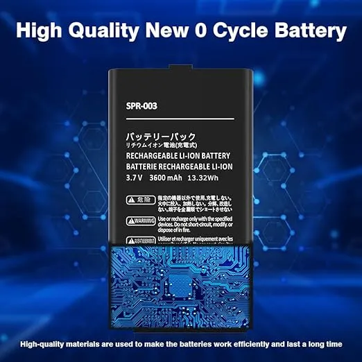 Replacement SPR-003 Battery for Nintendo 3DS XL New 3DS XL LL Game Console, 3600mAh Li-ion 0 Cycle Internal New Upgrade Replacement Battery for Console SPR-003 Battery with Repair Tool Kit