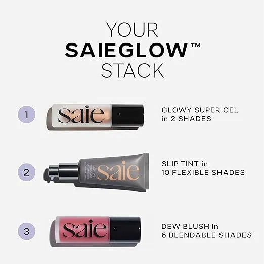 Saie Slip Tint SPF 35 Tinted Moisturizer - Light Coverage Moisturizer + Broad Spectrum Zinc Oxide Sunscreen with Hydrating Hyaluronic Acid - Shade Three + Half (1.35 oz)