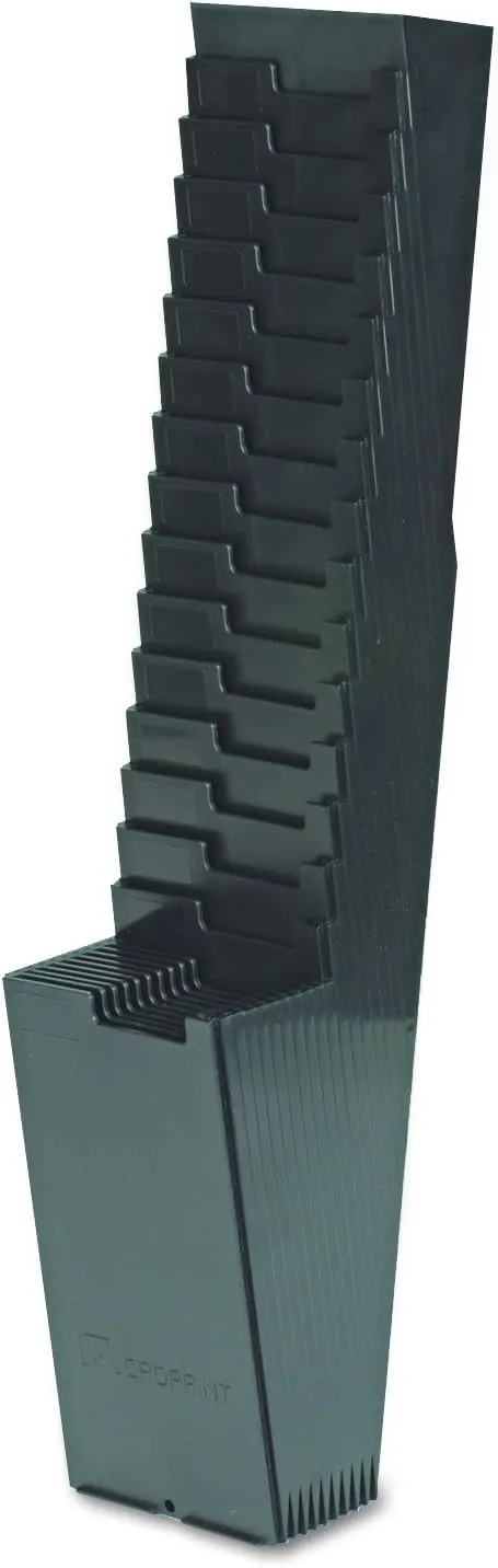 Acroprint 81-0118-000 25-Pocket Expanding Time Card Rack, Plastic, Black