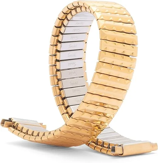 Speidel Ladies Twist-O-Flex Expansion Replacement Watch Band Gold Tone Straight End 10-14mm