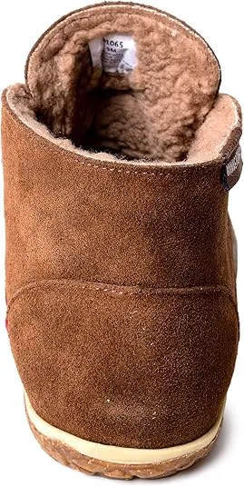 Minnetonka Men's Tie Tread - Suede Mocassins for Men - Water-Resistant Indoor Outdoor Slippers with MinnTREAD Rubber Sole