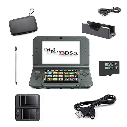 Nintendo New 3DS XL, Black Premium Bundle (Renewed)