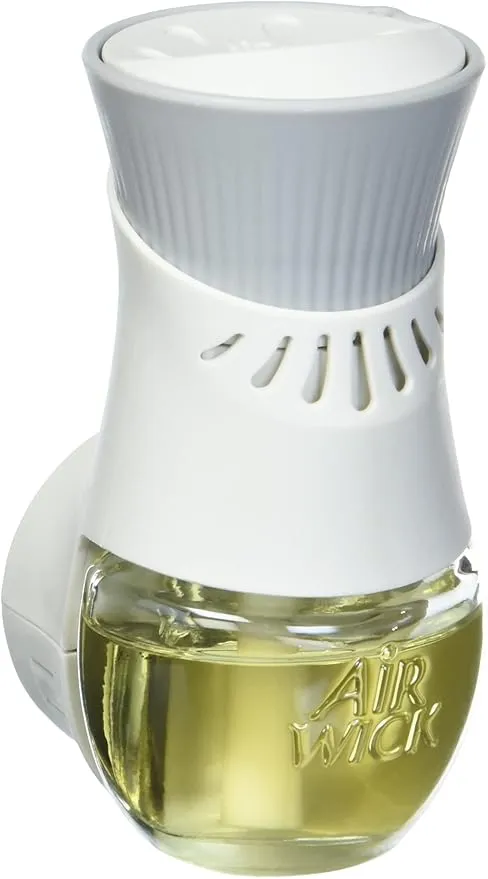 Air Wick Plug In Scented Oil Starter Kit (Warmer + 1 Refill), Vanilla and Pink Papaya, Air Freshener, Essential Oils, 0.67 Fl oz