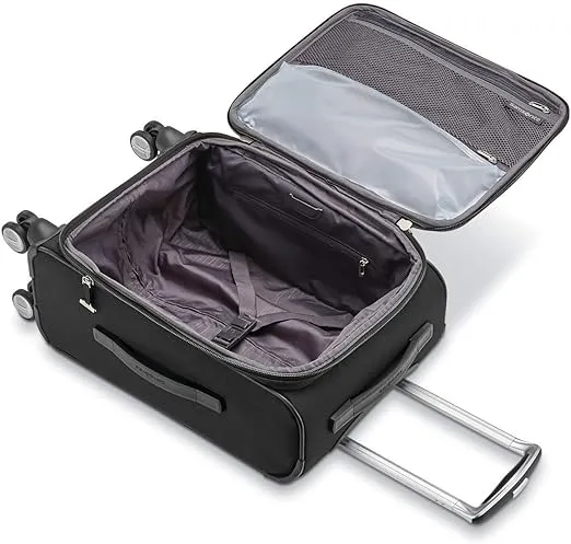 Samsonite Solyte DLX Softside Expandable Luggage with Spinner Wheels, Midnight Black, Carry-On 20-Inch