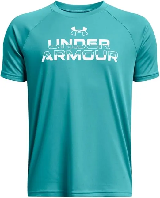Under Armour Boys' Tech Split Wordmark Short Sleeve T Shirt