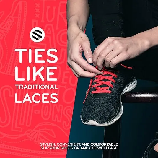 THE ORIGINAL STRETCHLACE | Elastic Shoe Laces | As Seen on Shark Tank | Flat Stretch Shoelaces