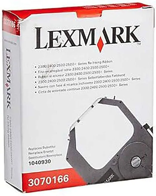 Lexmark International 3070166 High Yield Black Re-Inking Ribbon