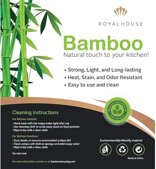 RoyalHouse Natural Bamboo Roll Top Bread Box Kitchen for Countertop Food Storage, Large, NO ASSEMBLY REQUIRED
