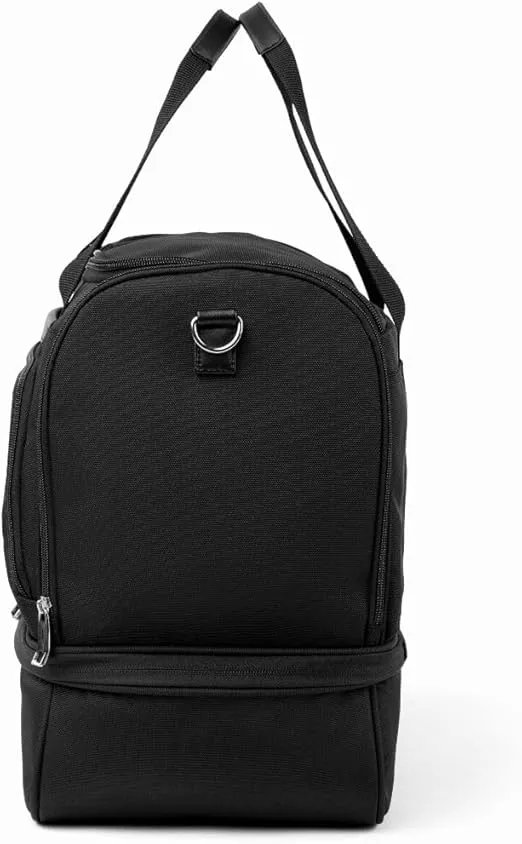 Travelpro Maxlite 5 Softside Carry-on Weekender with Drop-Bottom Compartment, Lightweight Overnight Travel Duffel Bag, Men and Women, Black, 19-Inch