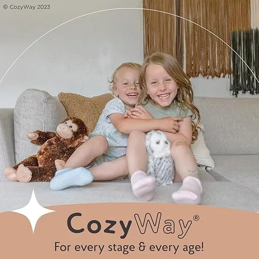 CozyWay Ankle Style Socks with Grippers for Little Girls & Boys, Infants, Toddlers, Children - 6 & 9 Pairs