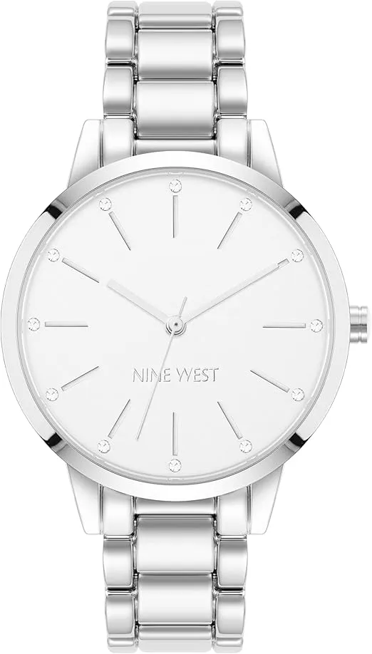 Nine West Women's Crystal Accented Bracelet Watch