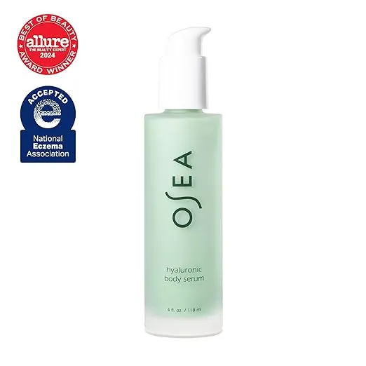 OSEA Hyaluronic Body Serum - 4oz - Hypoallergenic, Fragrance-Free & National Eczema Association Approved - Ultra-Hydrating Serum for Sensitive Skin
