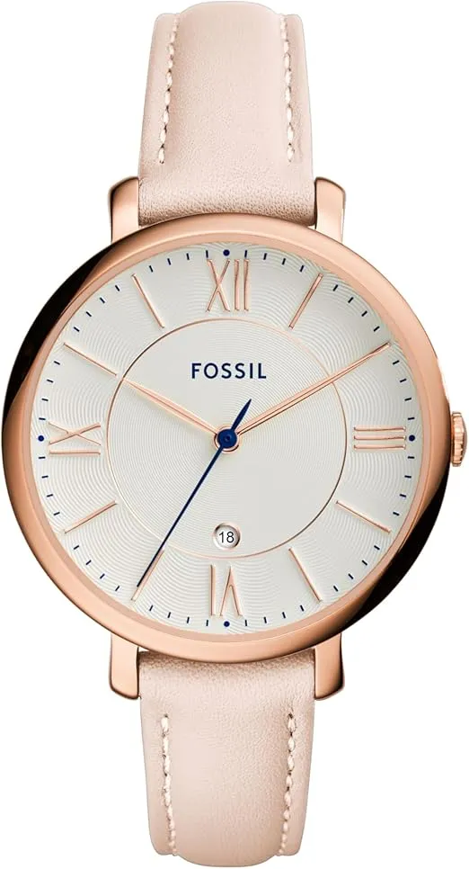 Fossil Jacqueline Women's Watch with Stainless Steel or Leather Band, Analog Watch Display
